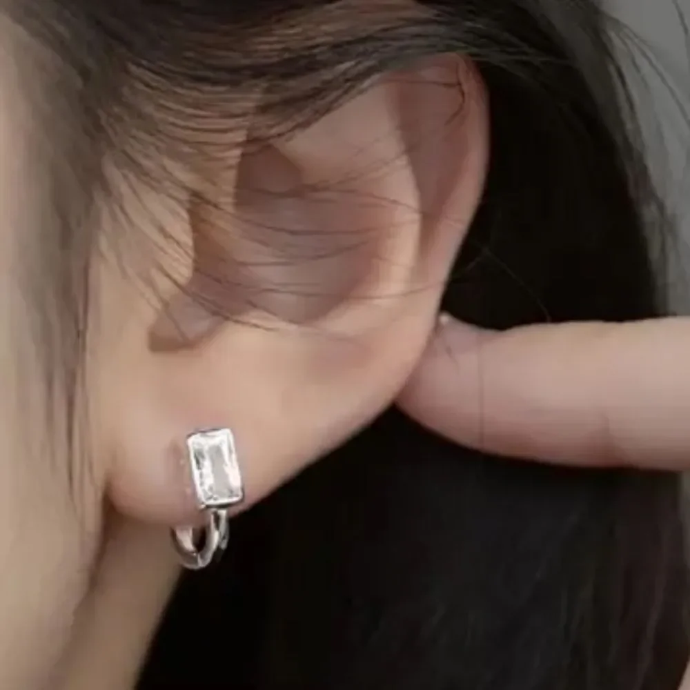 Ladies 925 Sterling silver Simulated Diamonds Rarrings